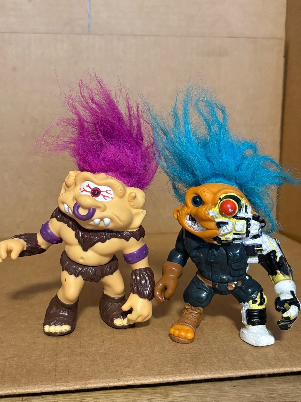 VINTAGE 1992 Hasbro Battle Trolls Troll-Clops & Trollminator Terminator 4.5"